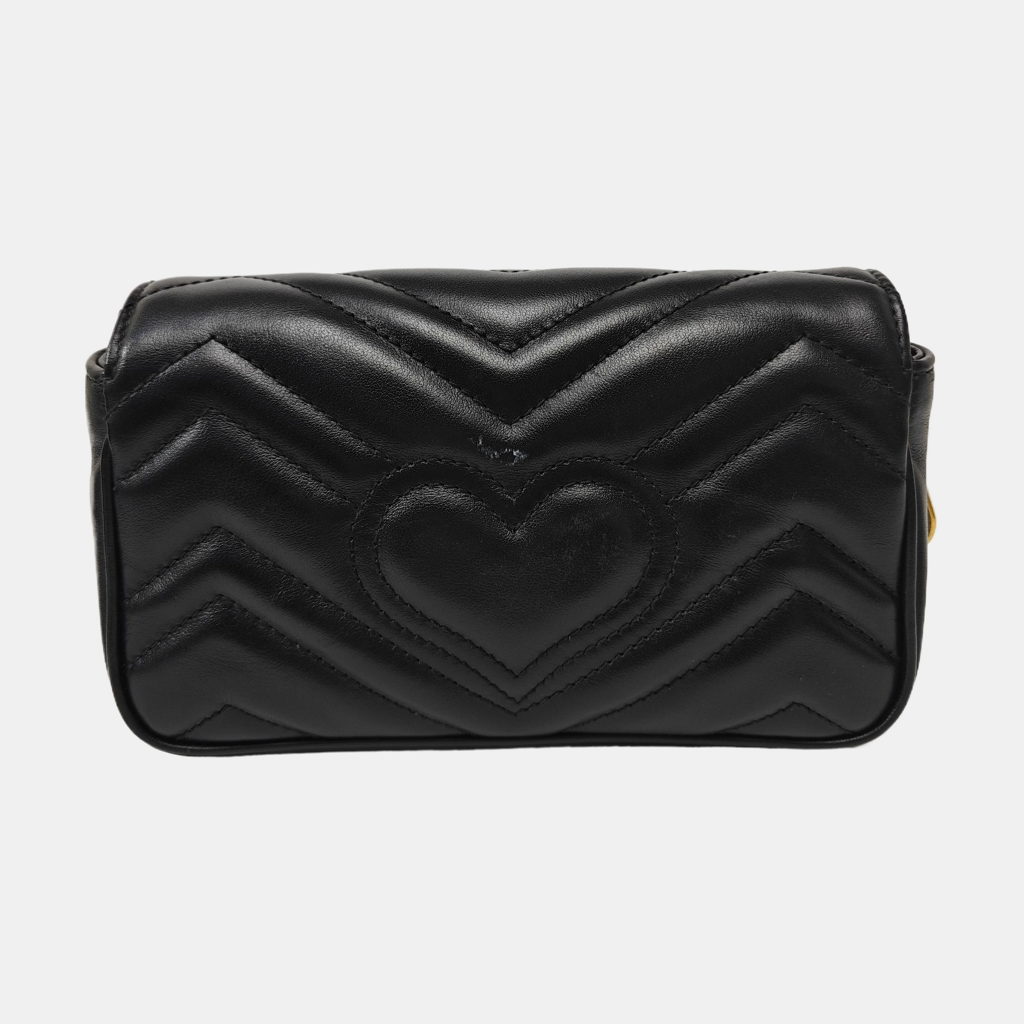 GG Marmont Mini Quilted Calfskin Black
