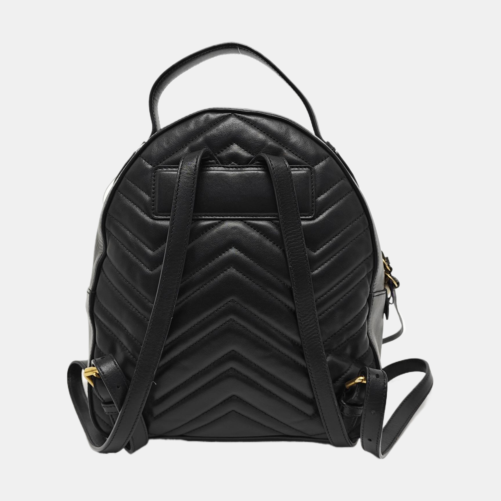Quilted Calfskin Backpack Black