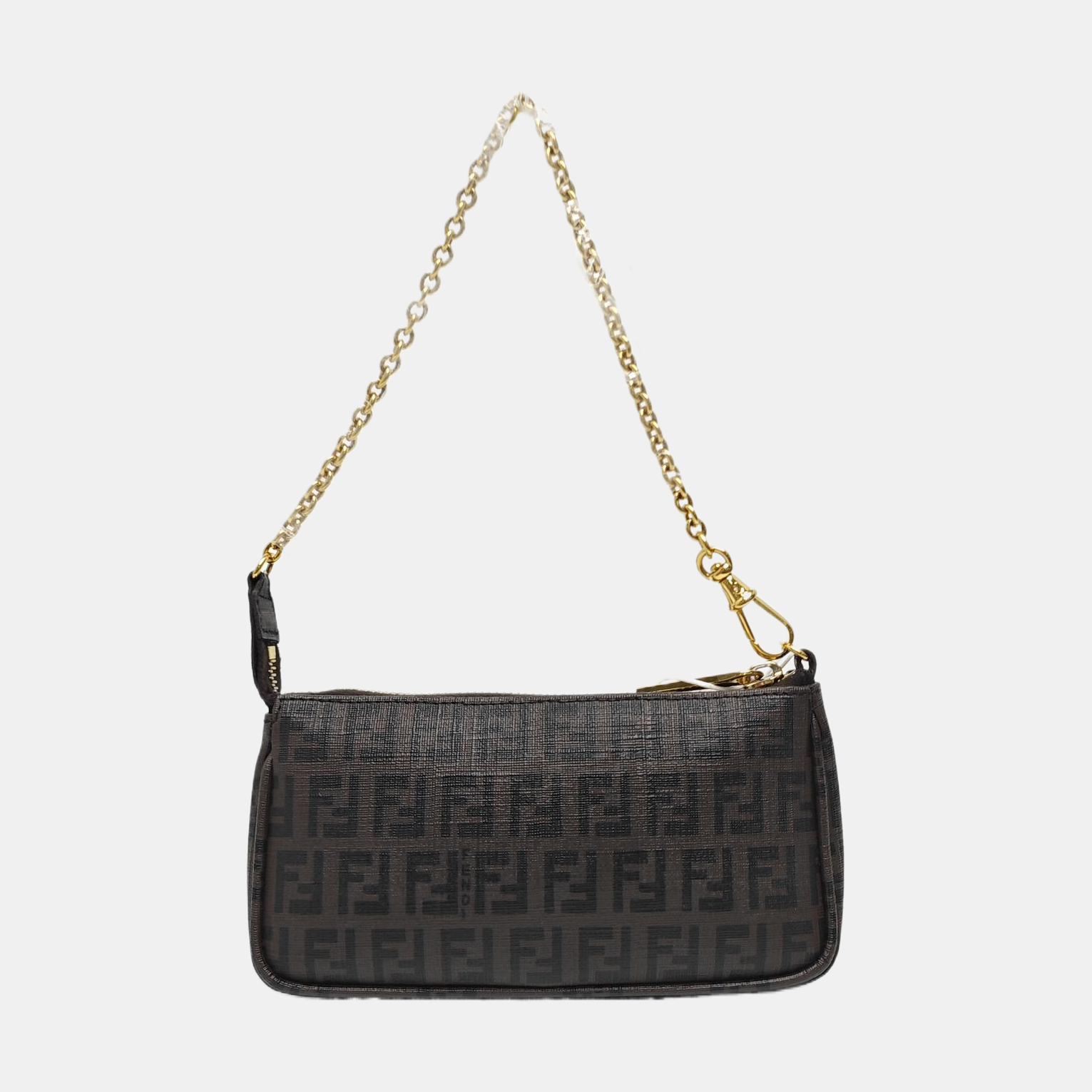Coated Canvas Tote Bag Brown