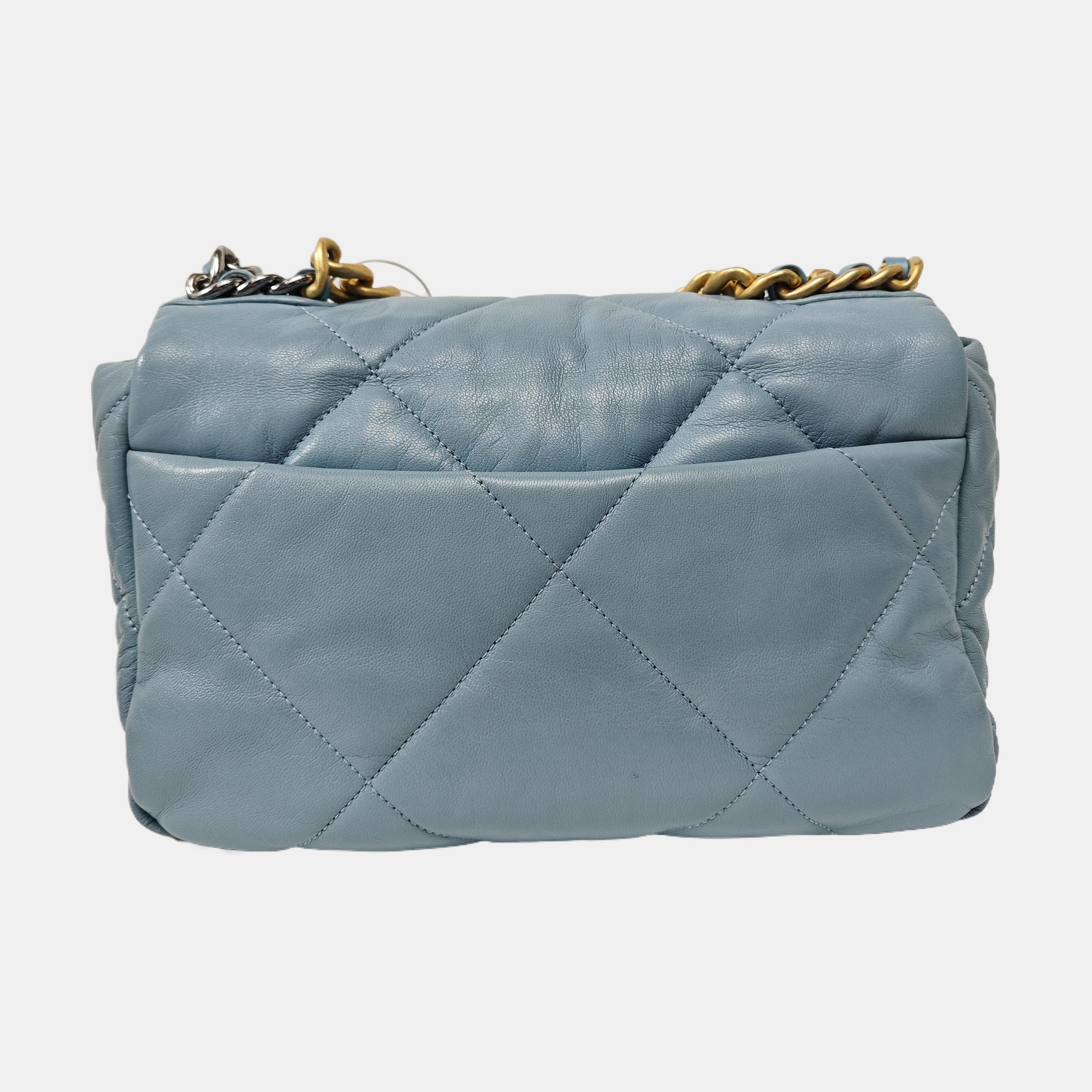 CHANEL 19 Small Quilted Lambskin Blue