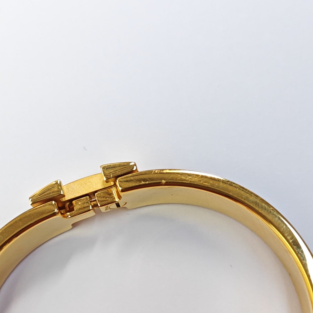Clic H Metal Gold Bangle