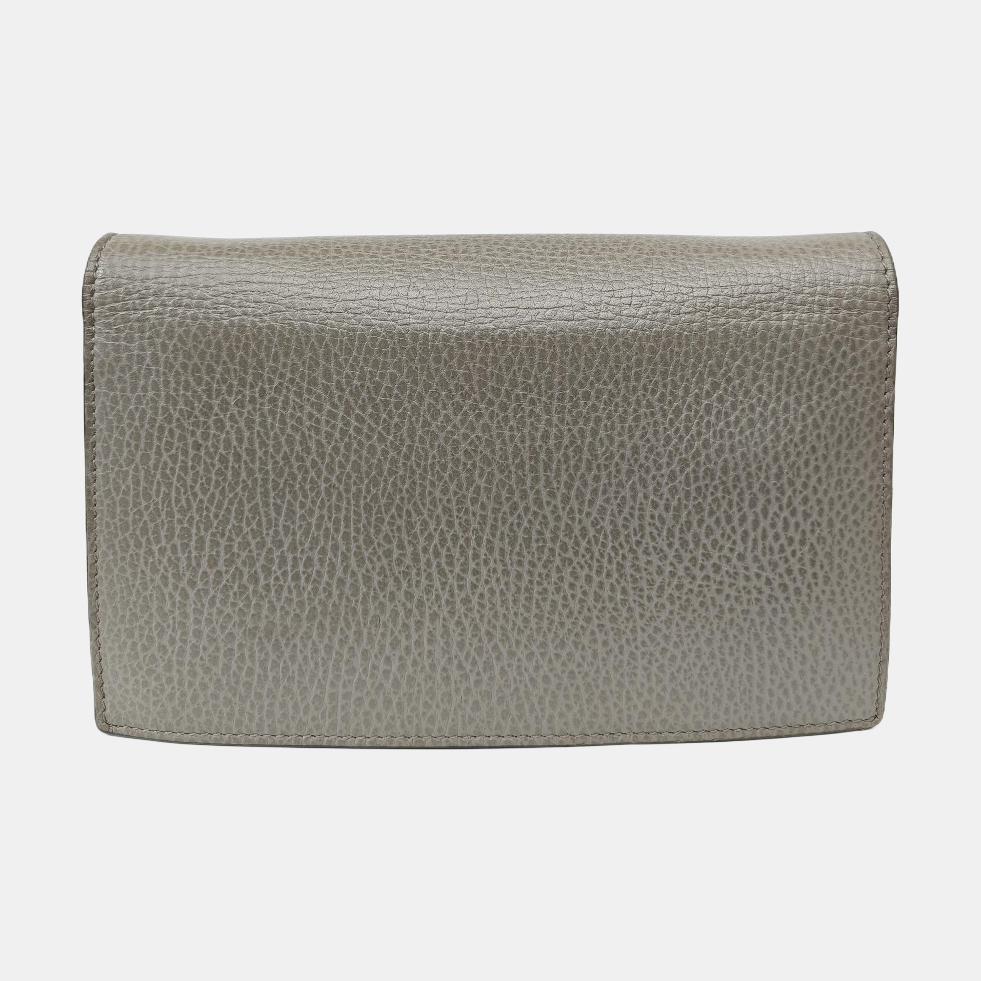 Interlocking G Small Calfskin Gray
