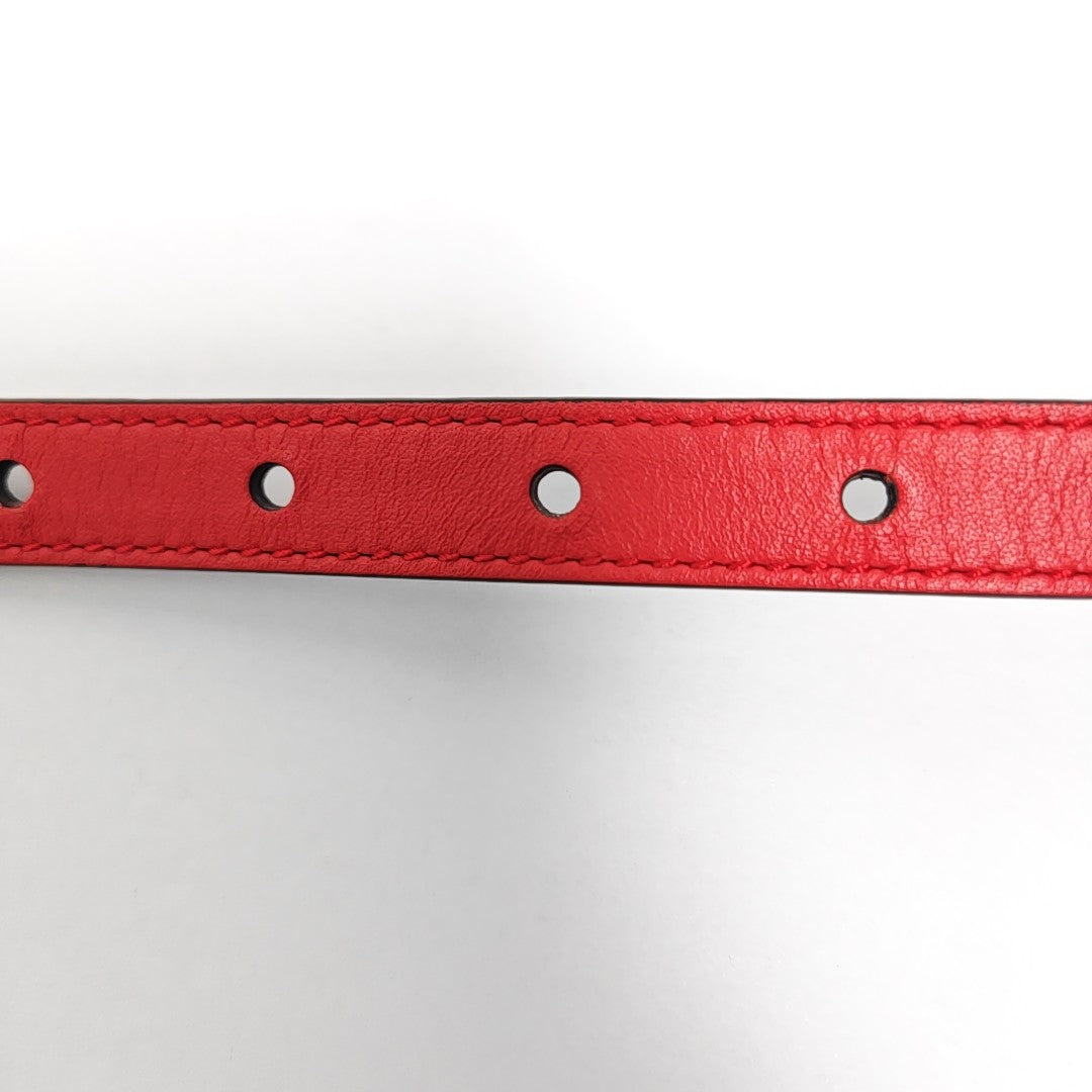 Leather Belt Red