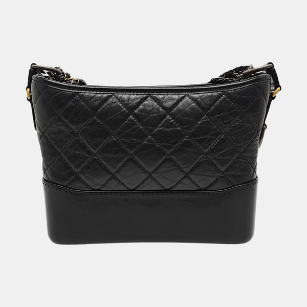 GABRIELLE New Medium Quilted Vintage Calf Black