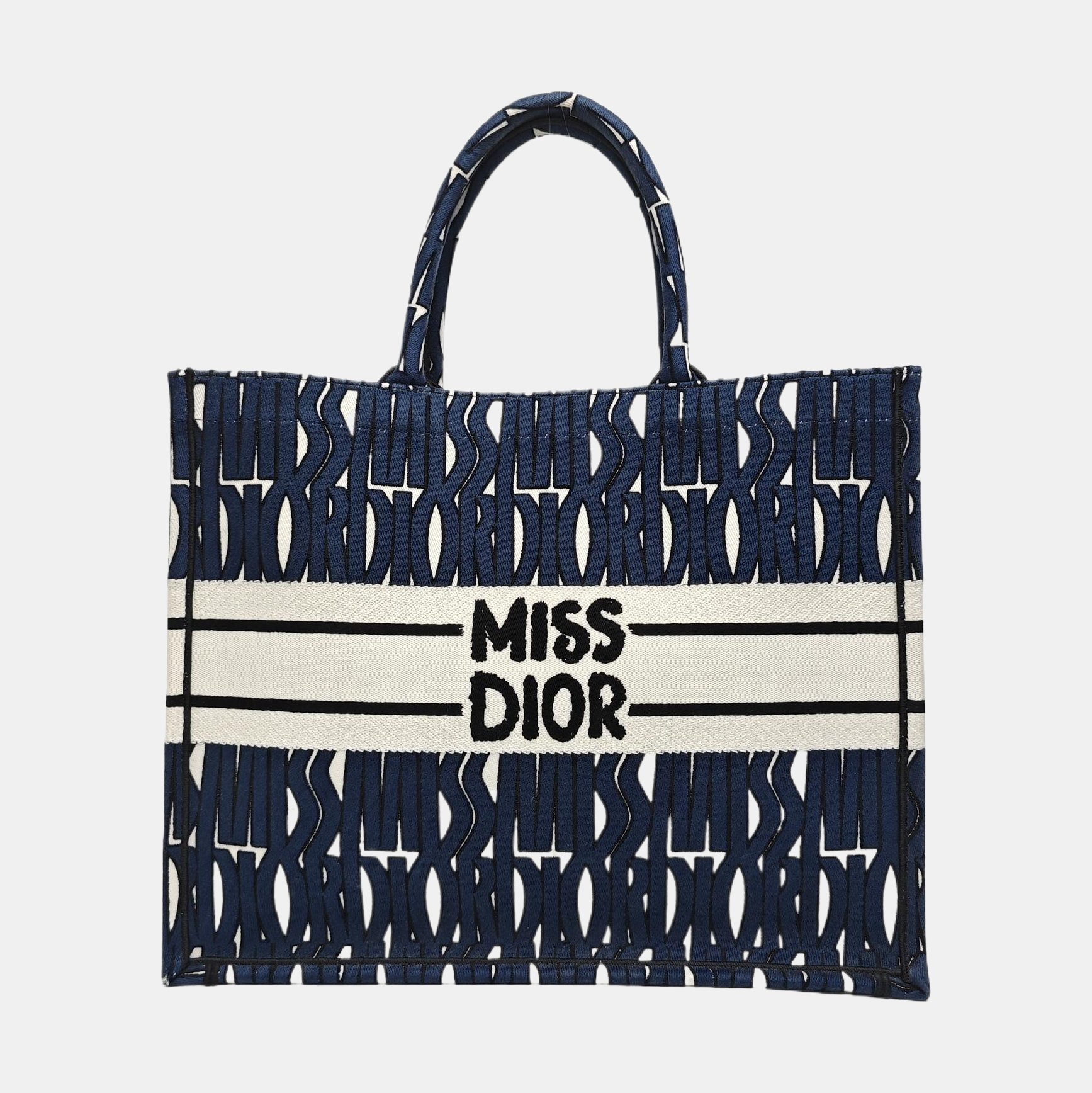 Book Tote Large Fabric Blue