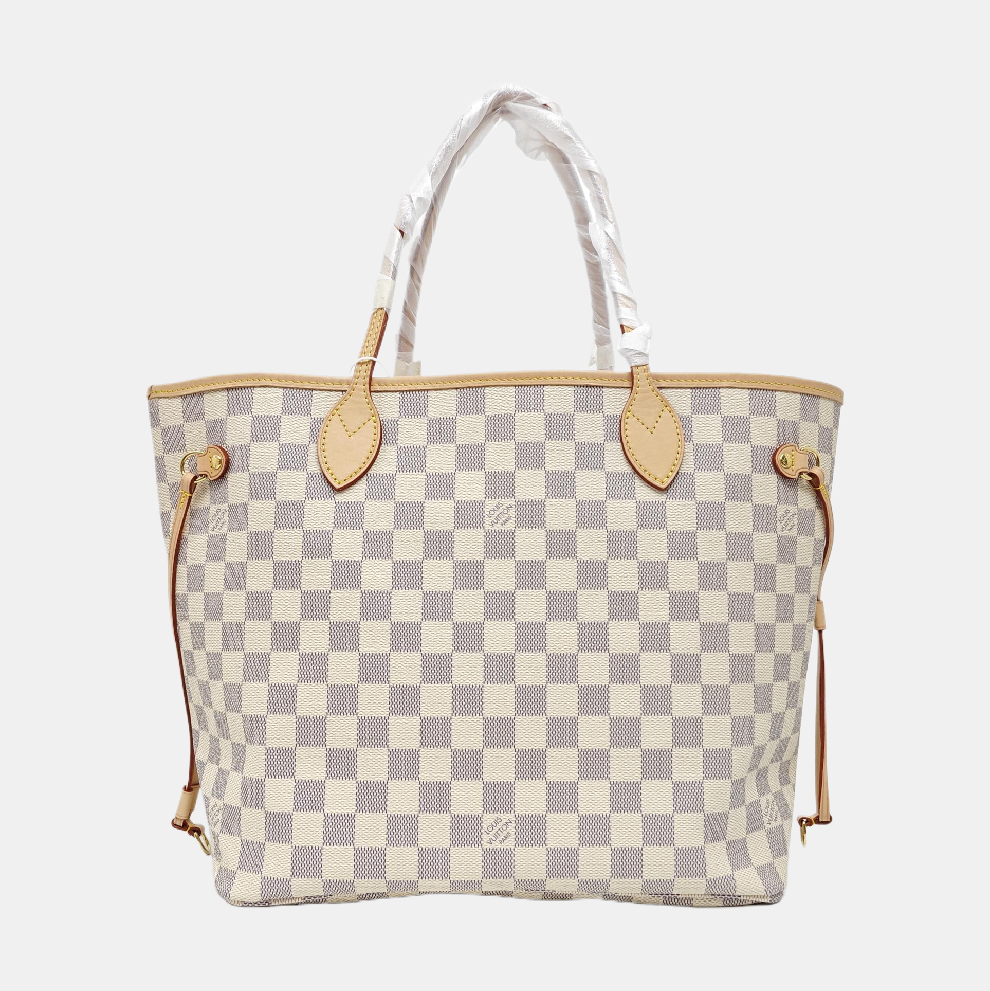 NEVERFULL MM Damier Azur Coated Canvas White