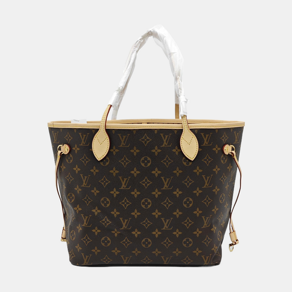 NEVERFULL MM Monogram Coated Canvas Brown