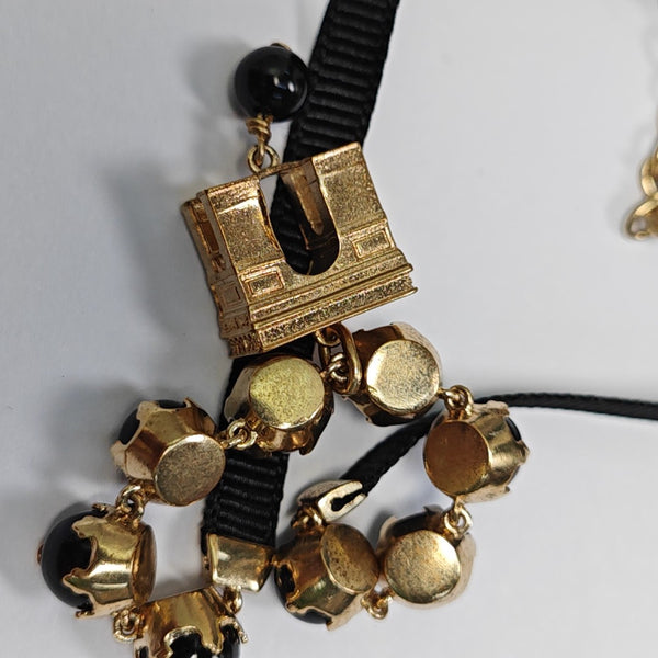 Fabric Black Necklace
