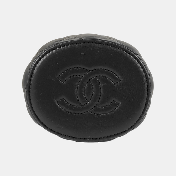 CROWN BOX VANITY Small Quilted Lambskin Black