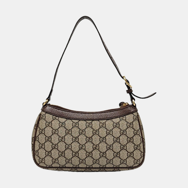 Ophidia Small Monogram Coated Canvas Brown