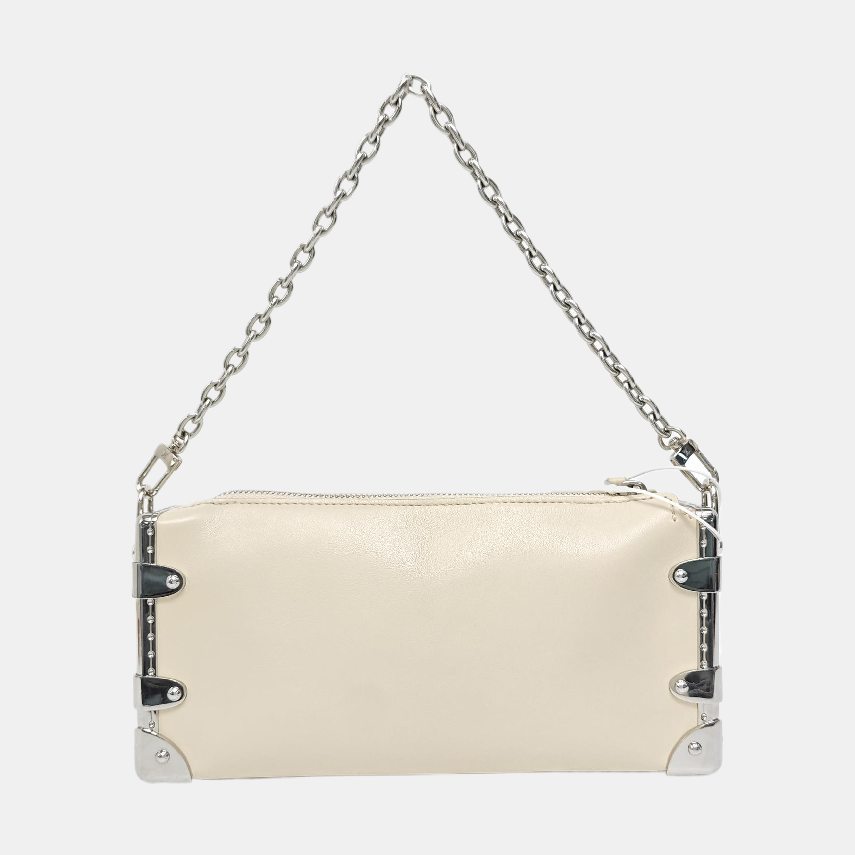 SIDE TRUNK Calfskin White