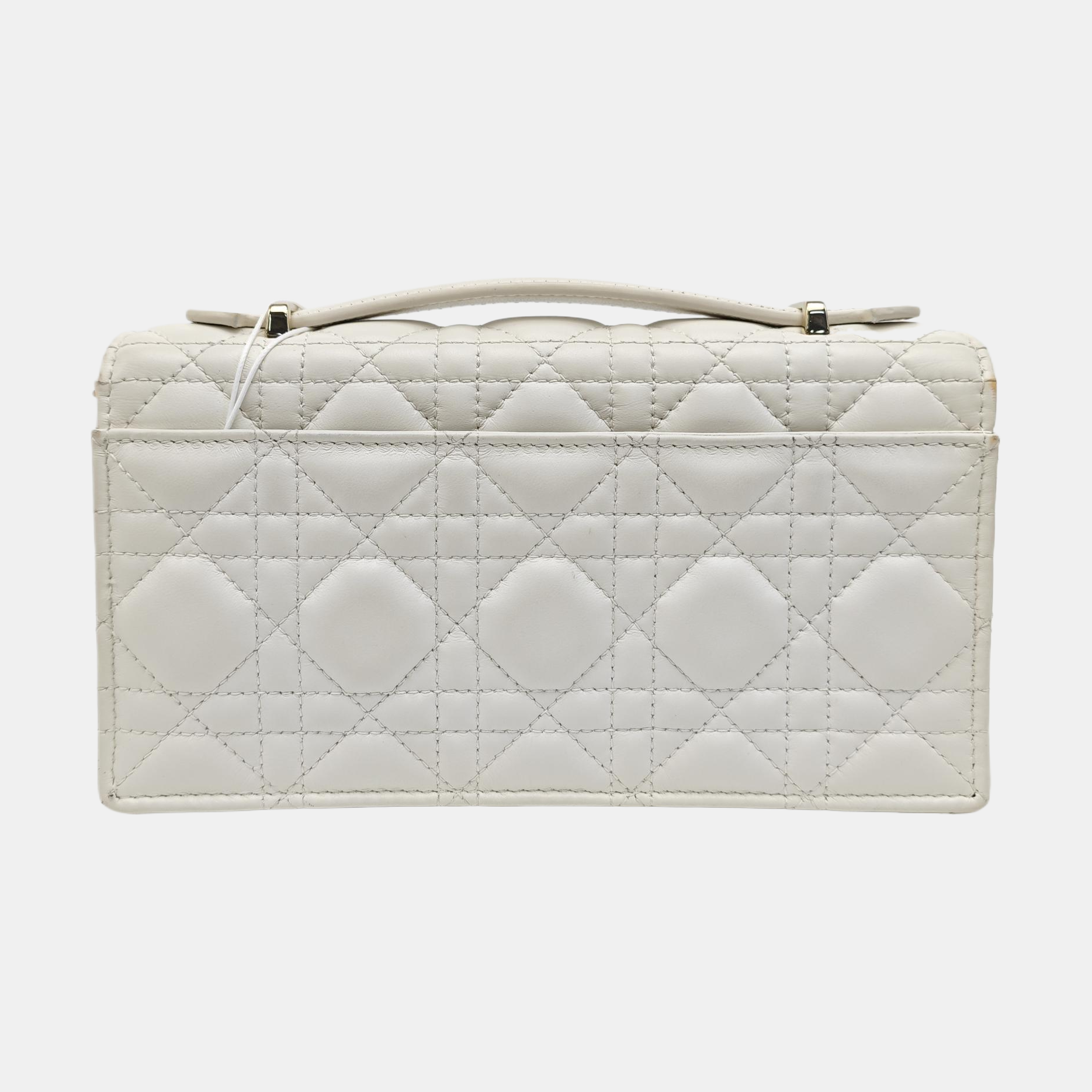 Lady Dior Small Cannage Lambskin White