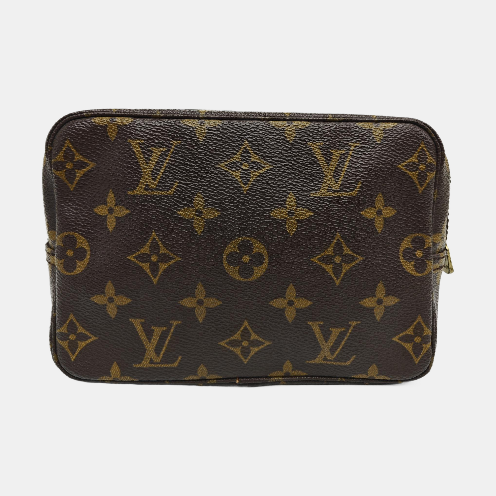 TROUSSE TOILETTE Monogram Coated Canvas Brown
