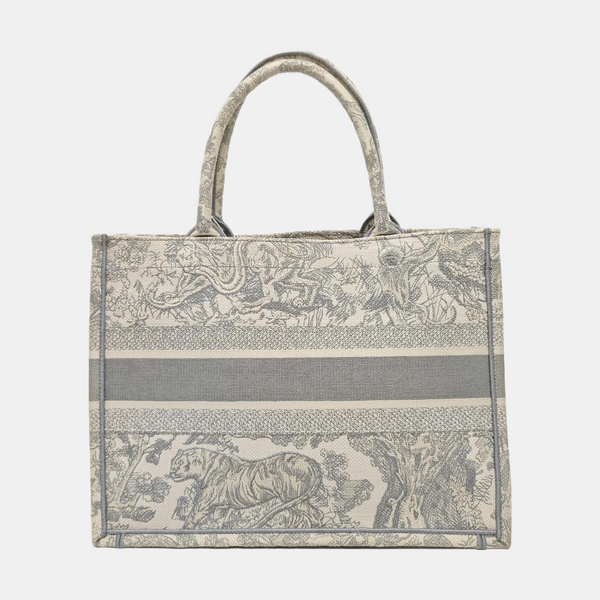 Book Tote Medium Canvas Gray