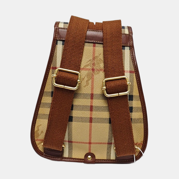 Coated Canvas Backpack Brown