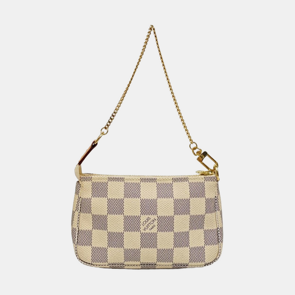 ACCESSOIRES Mini Damier Azur Coated Canvas White