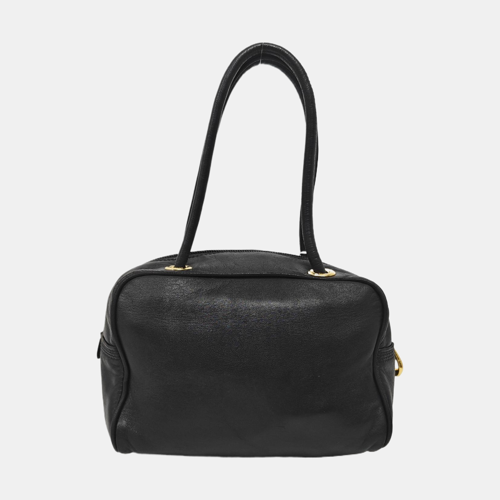 Calfskin Top Handle Bag Black