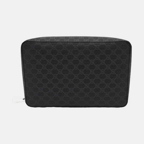 Monogram Coated Canvas Clutch Black