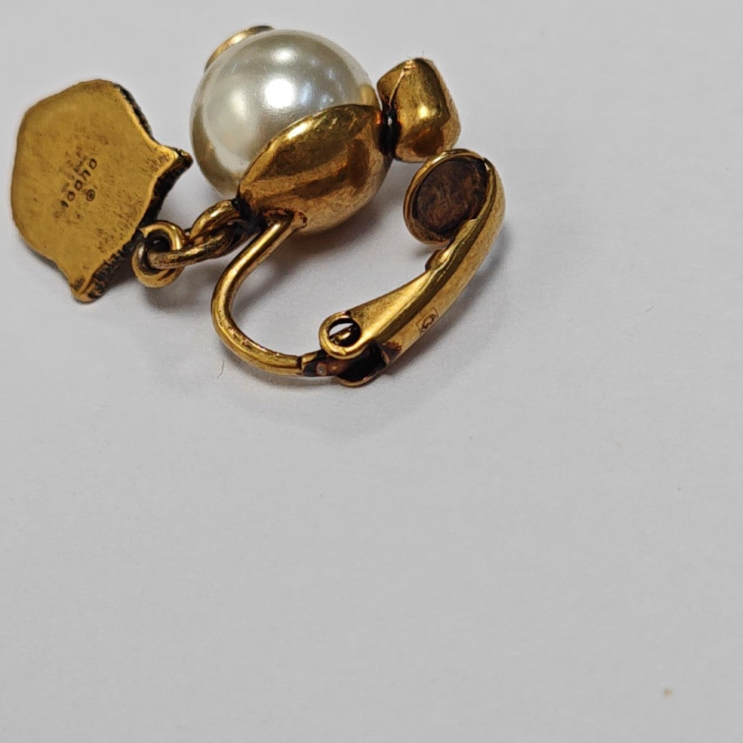 Le Marché Des Merveilles Metal Gold Clip On Earrings