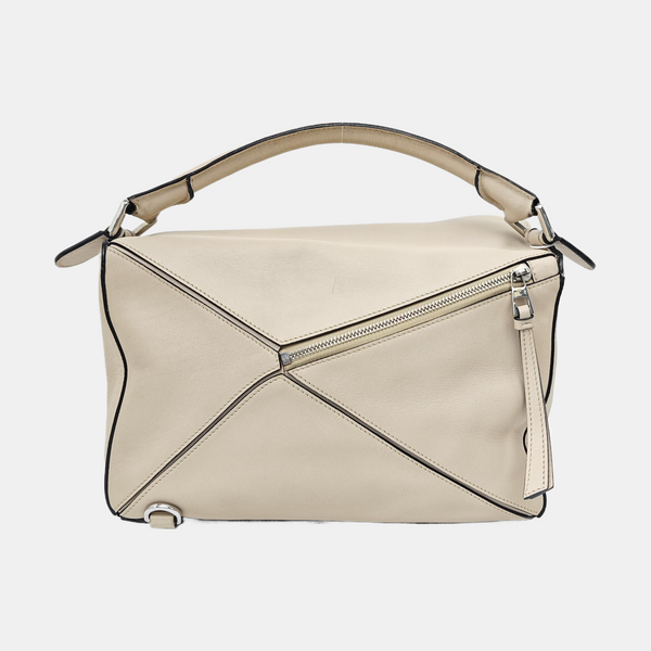Puzzle Medium Calfskin Beige