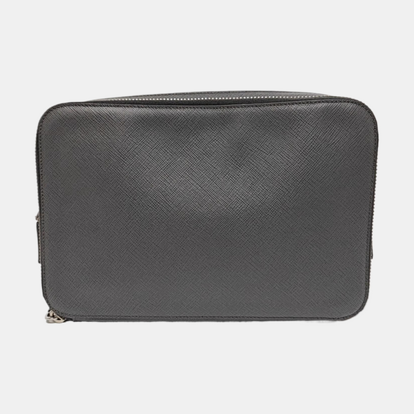 Leather Clutch Gray