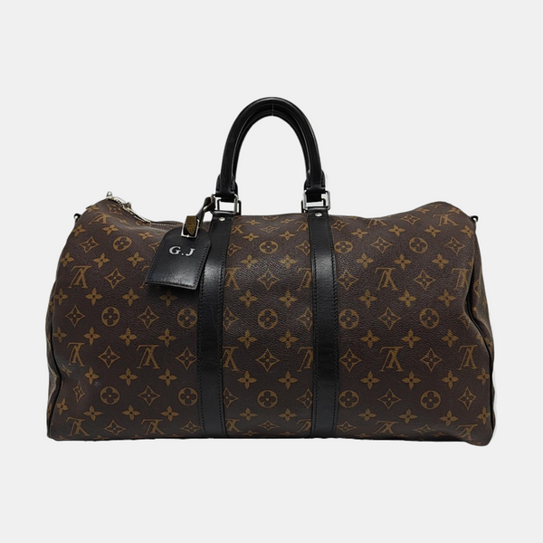 KEEPALL 45 Monogram Coated Canvas Brown