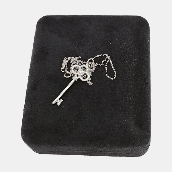 Tiffany Keys 18k White Gold Silver Necklace