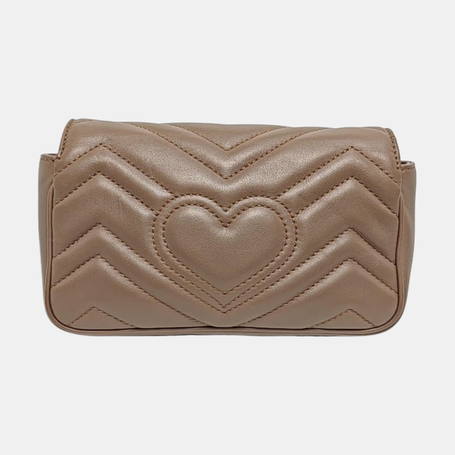 GG Marmont Mini Quilted Calfskin Beige