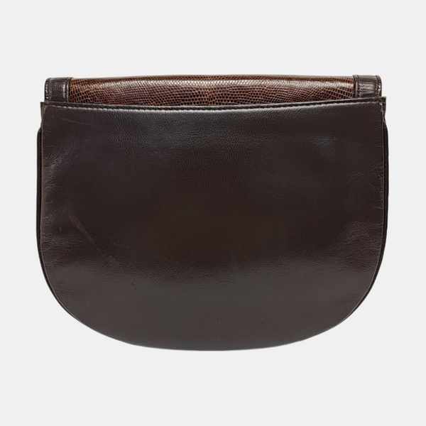 Lizard Shoulder Bag Brown