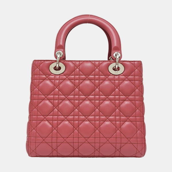 Lady Dior Medium Cannage Lambskin Red