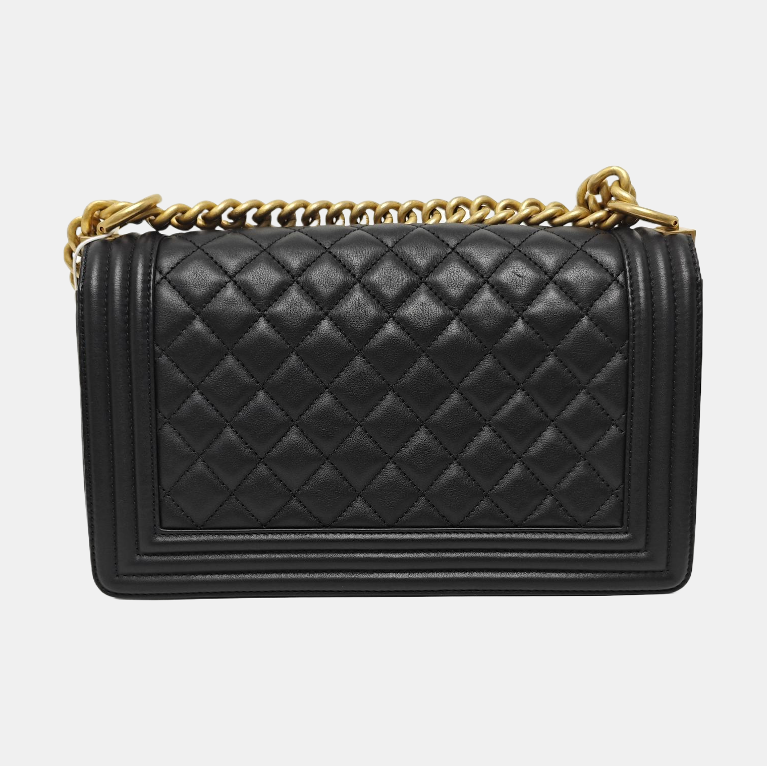 BOY CHANEL Medium Quilted Calfskin Black