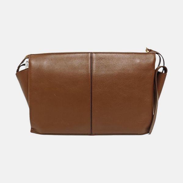 TRI FOLD Calfskin Brown