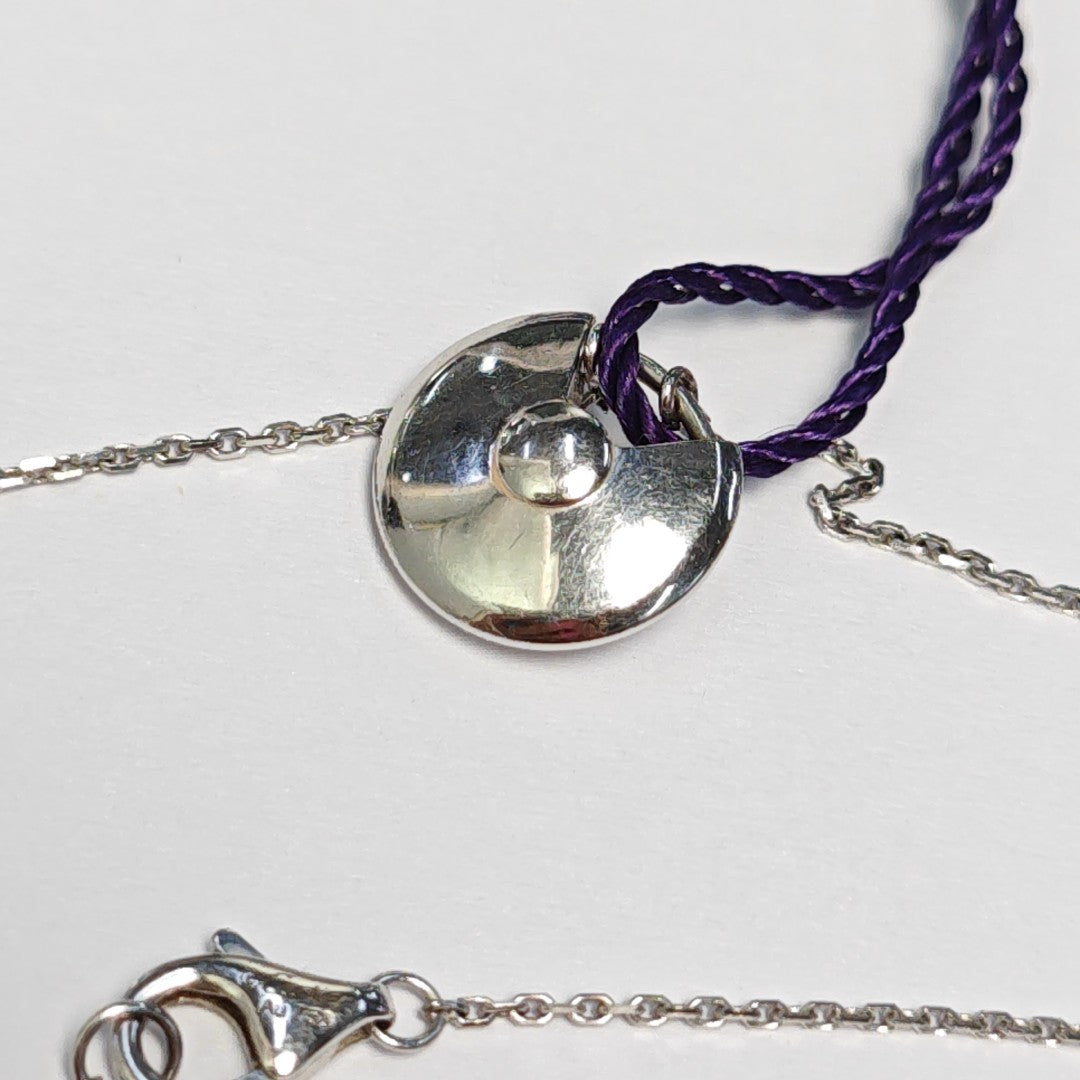 AMULETTE DE CARTIER 18k White Gold Silver Necklace