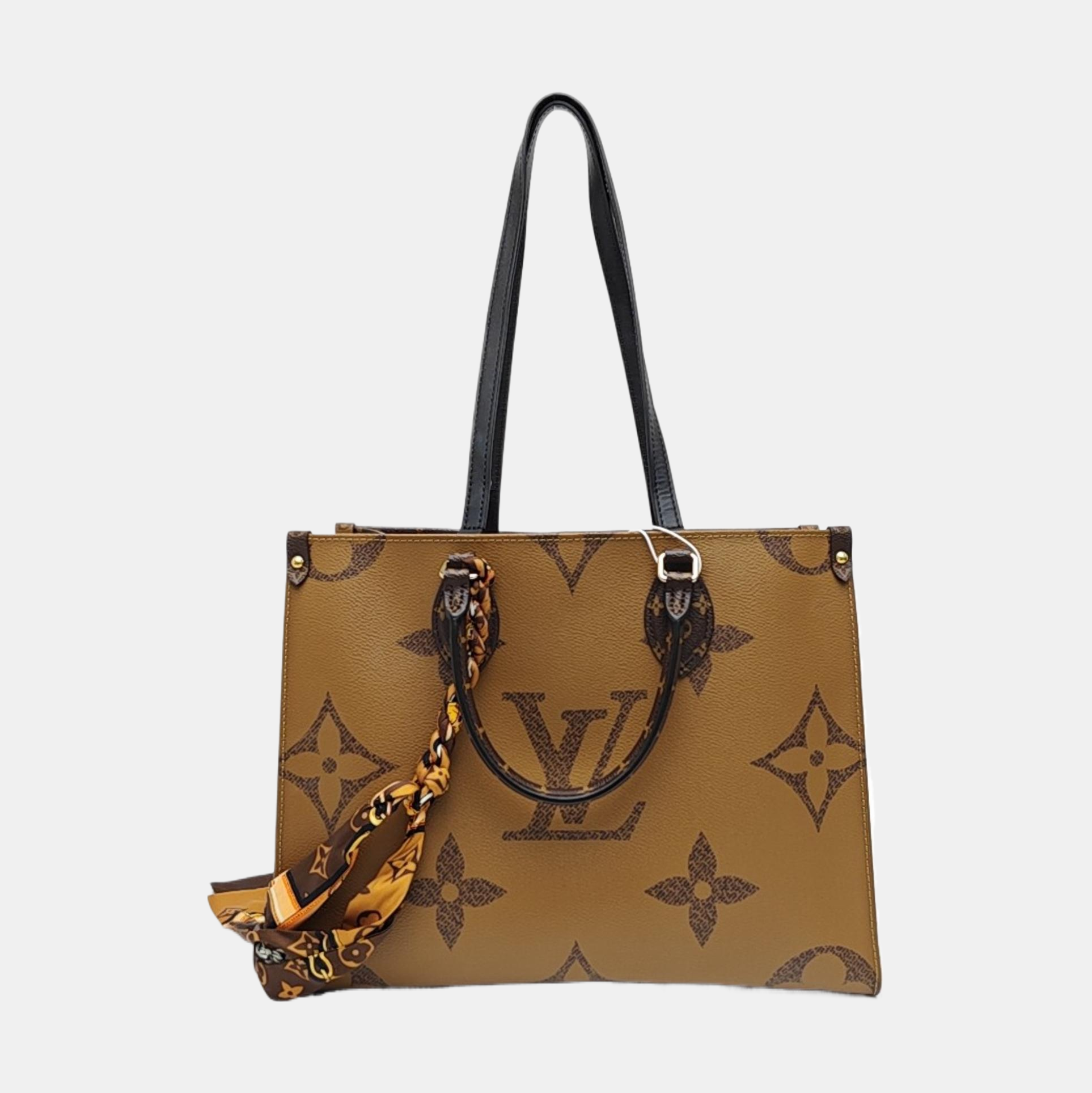 ONTHEGO MM Monogram Coated Canvas Brown