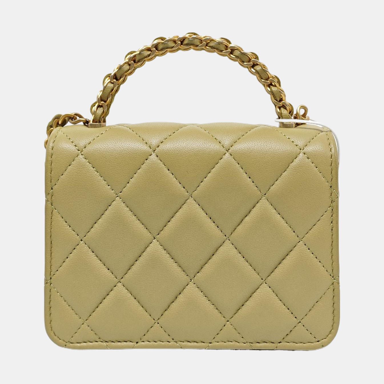 Authenticated pre-owned  CLASSIC FLAP Quilted Lambskin Green - Shoulder Bag at Looply