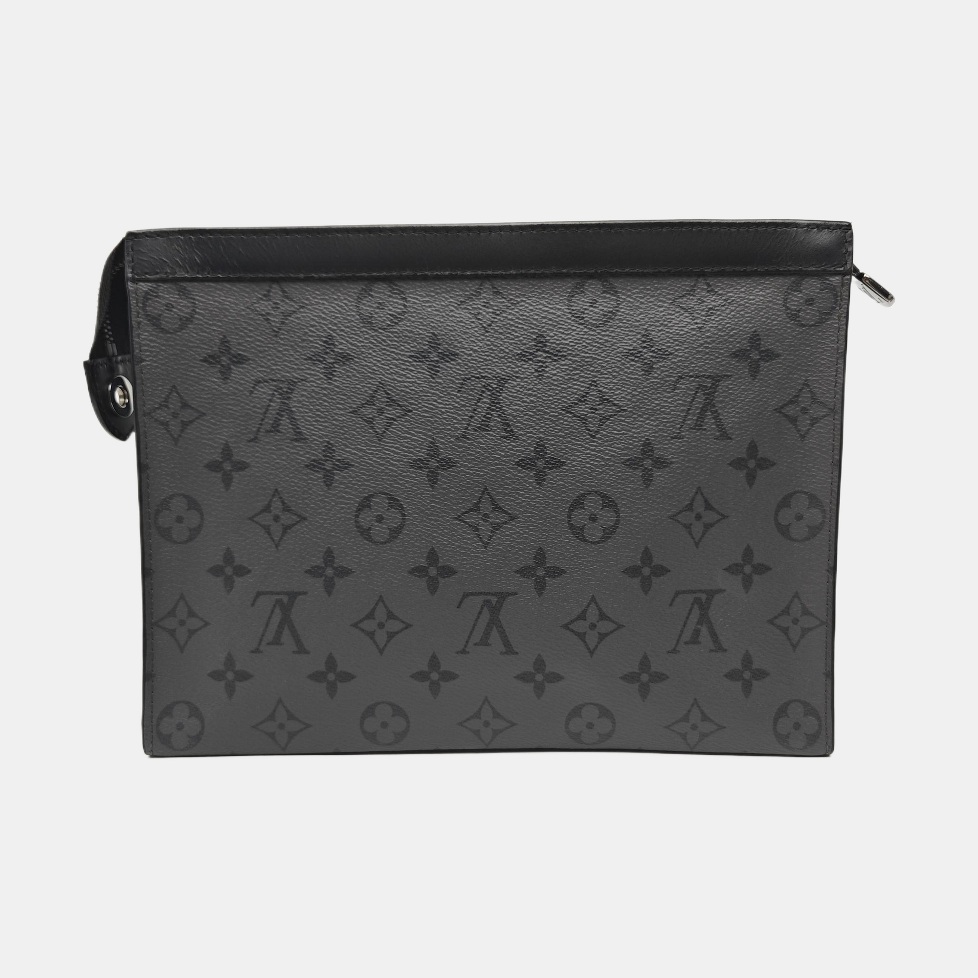 Pochette Voyag MM Monogram Coated Canvas Gray