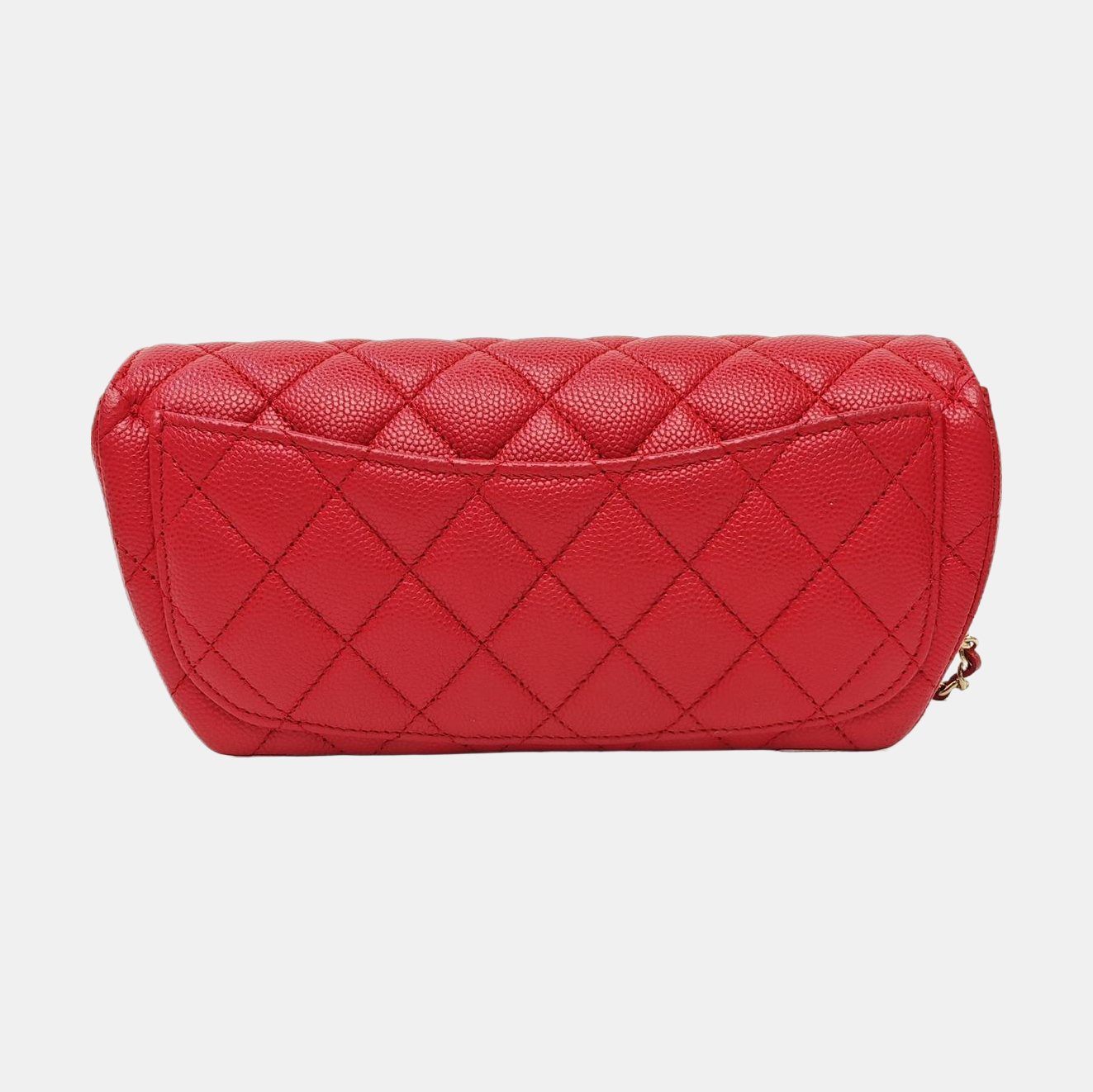 CLASSIC FLAP Mini Quilted Grained Calfskin Red