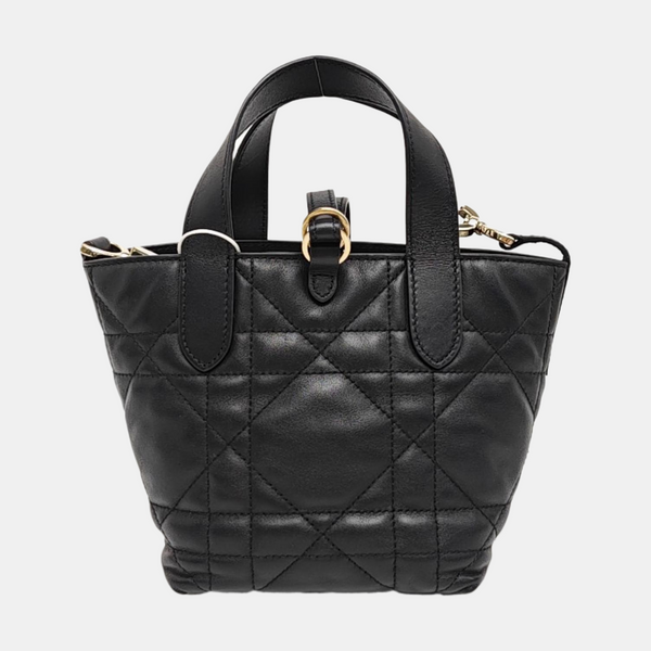 Toujours Nano Cannage Calfskin Black
