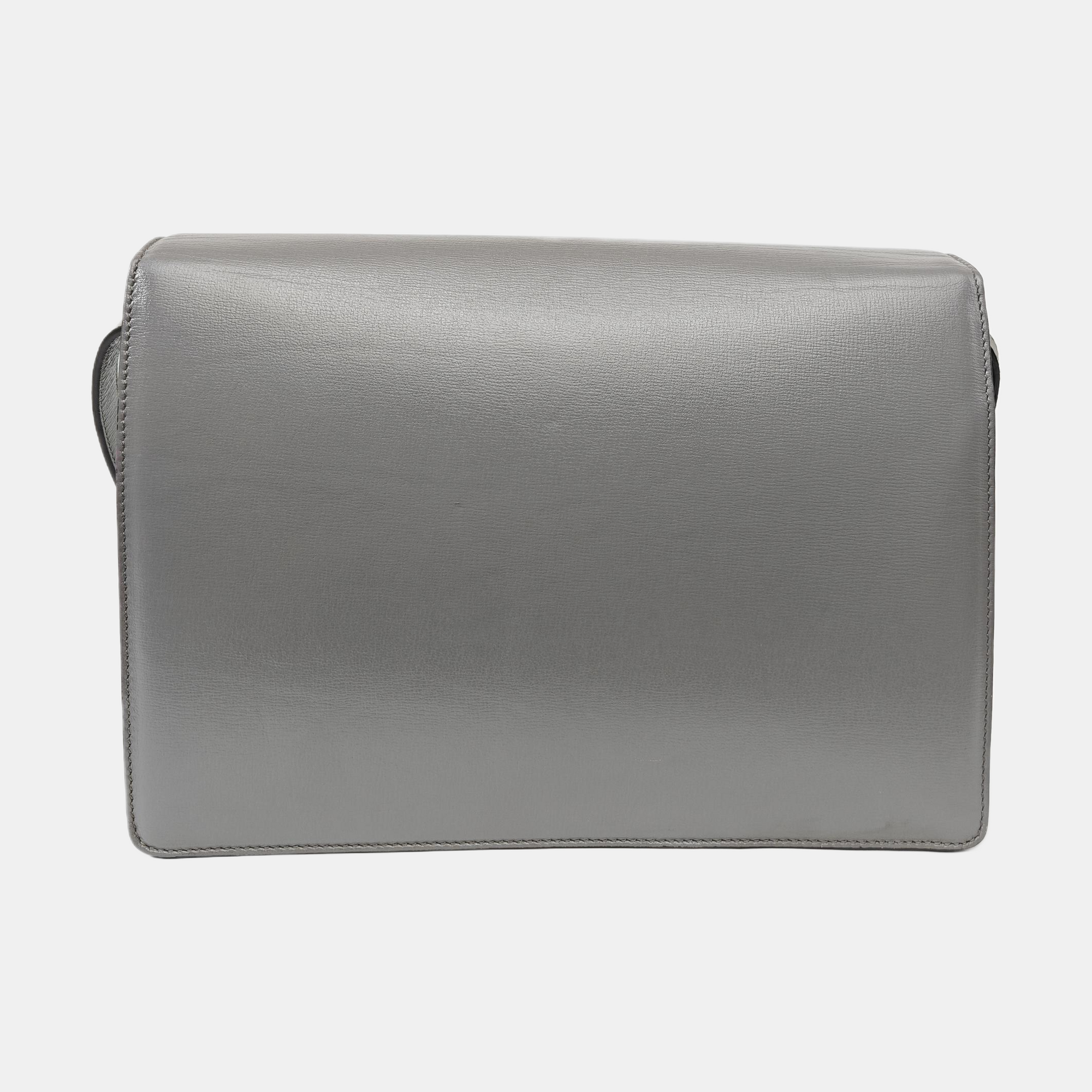 GG Ring Medium Calfskin Gray