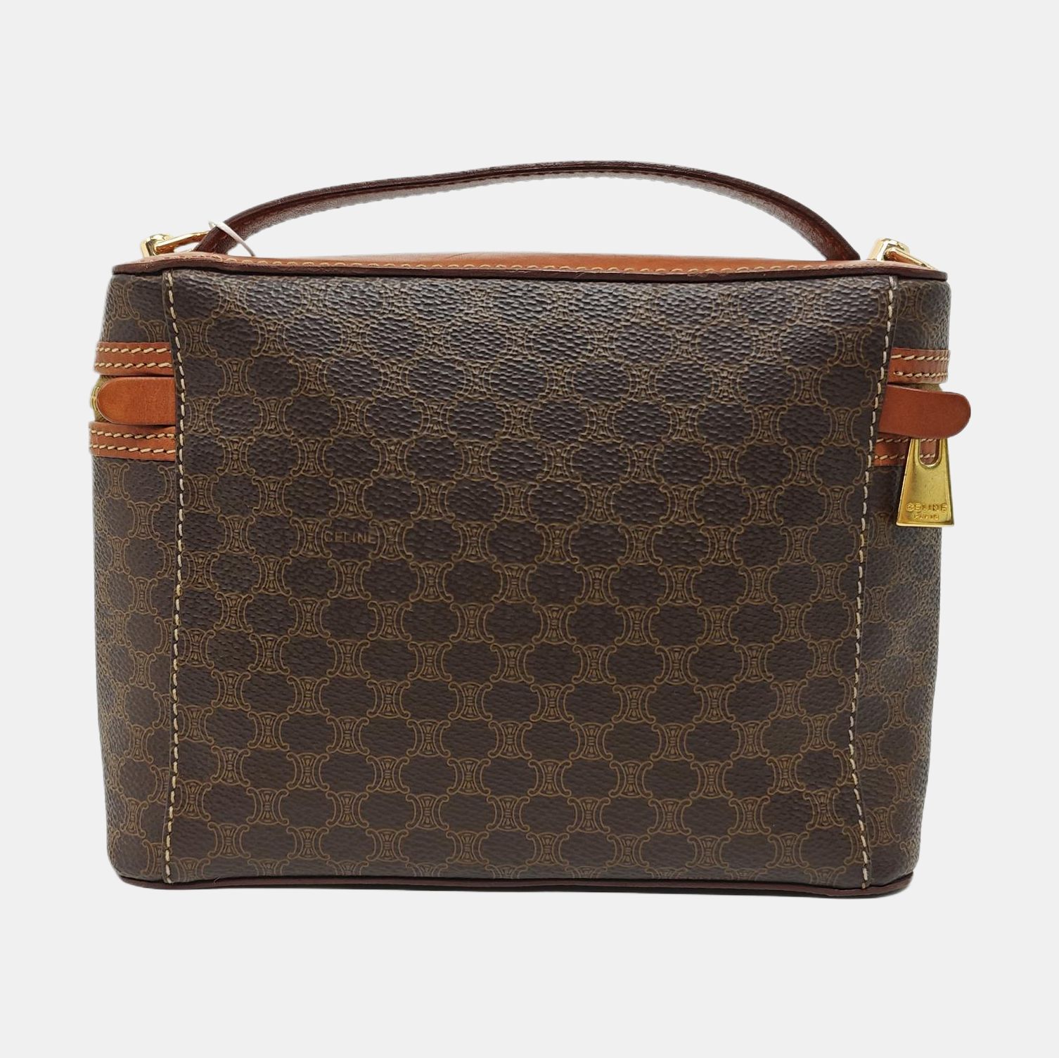 MACADAM TOP HANDLE COSMETIC BAGS Coated Canvas Brown