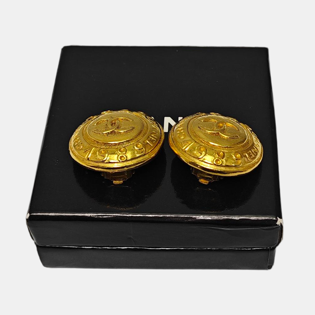 Metal Gold Clip On Earrings