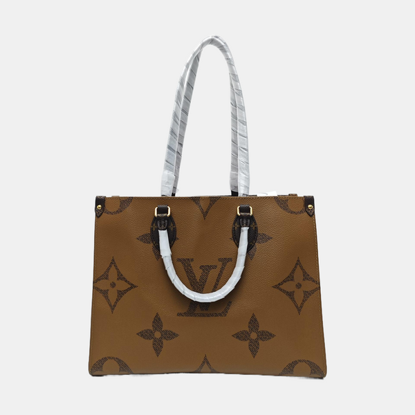 ONTHEGO MM Monogram Coated Canvas Brown