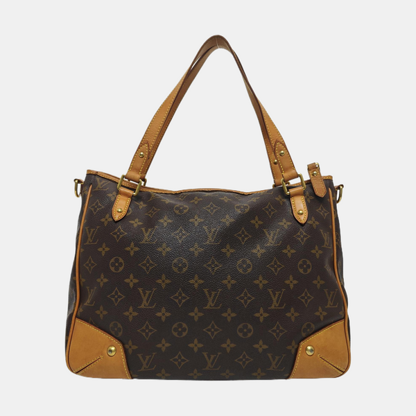ESTRELA MM Monogram Coated Canvas Brown