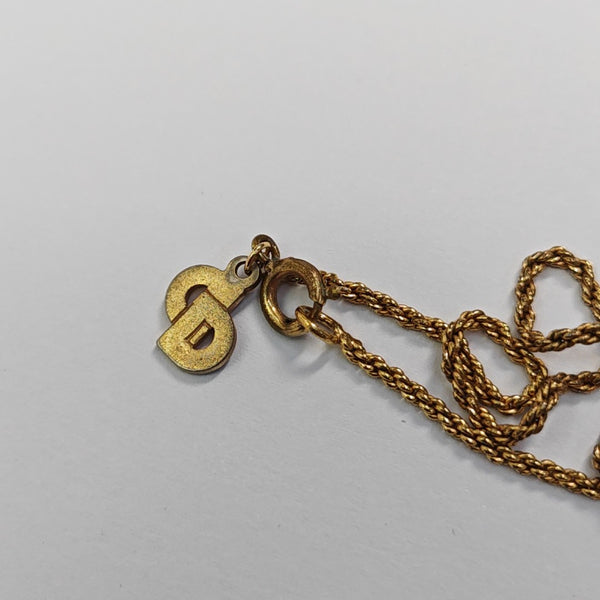 Dior Oblique Metal Gold Necklace