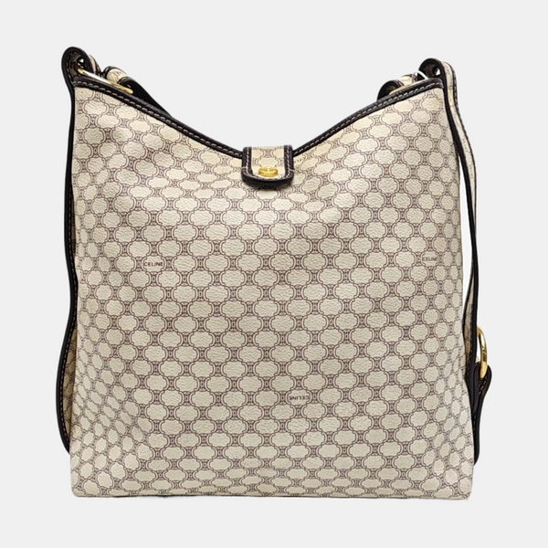 Coated Canvas Shoulder Bag White
