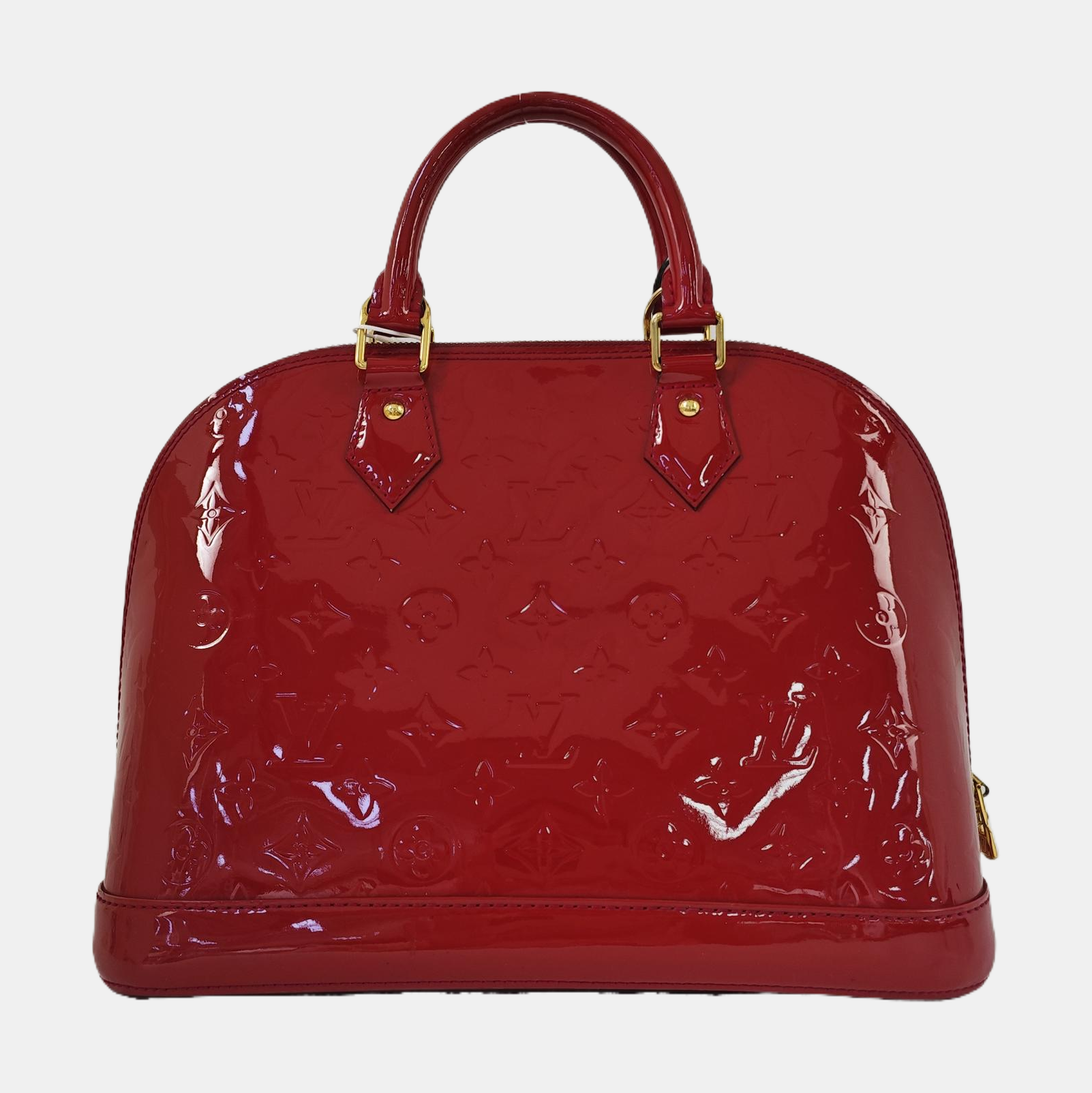 ALMA PM Monogram Patent Leather Red