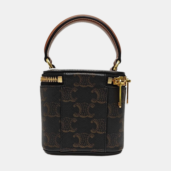 Coated Canvas Shoulder Bag Black
