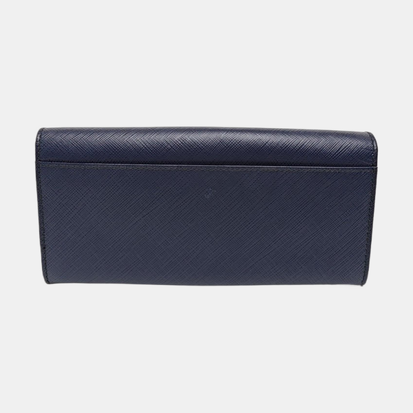 Ginny Calfskin Blue Wallet