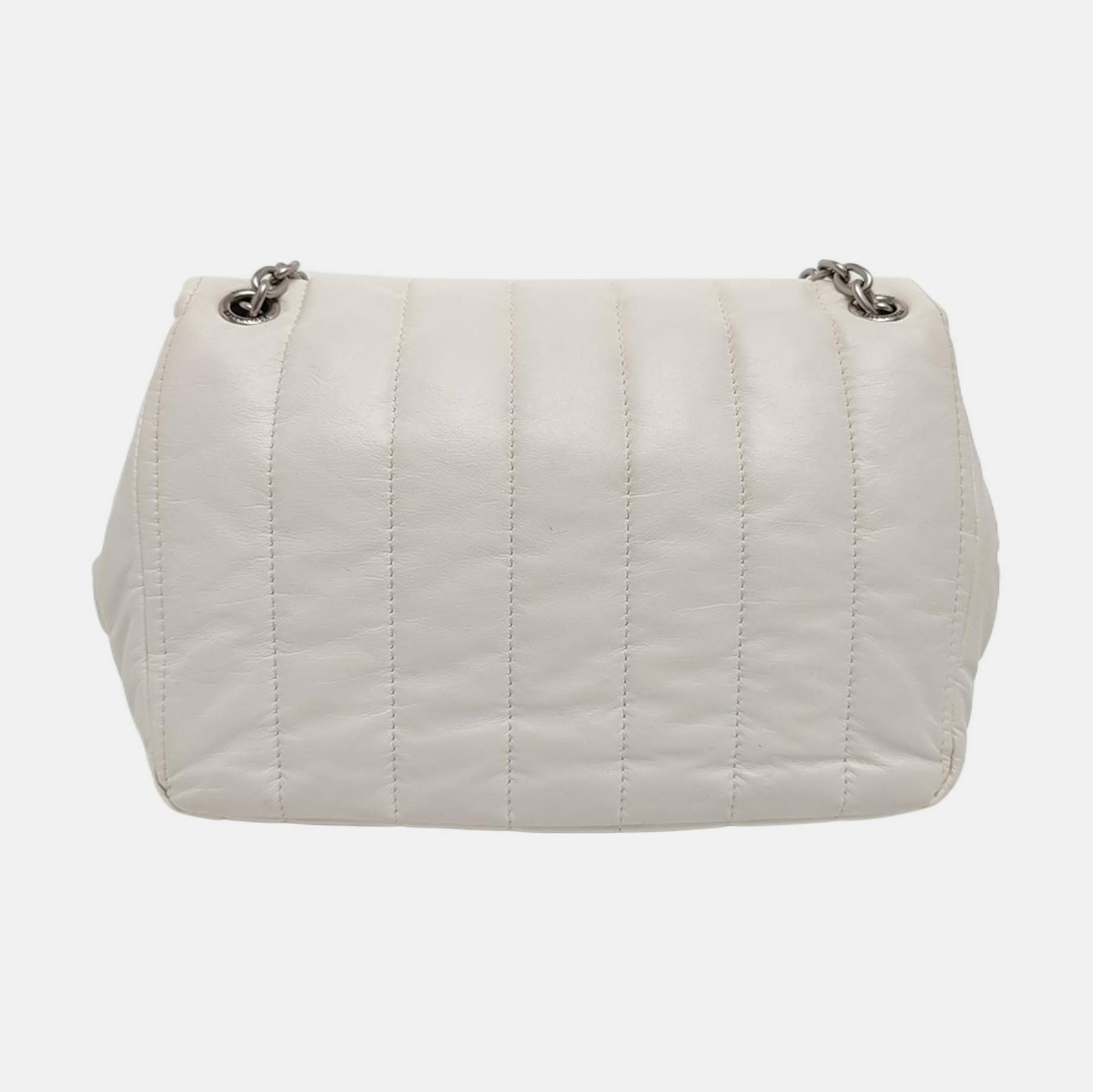 BB Quilted Calfskin White