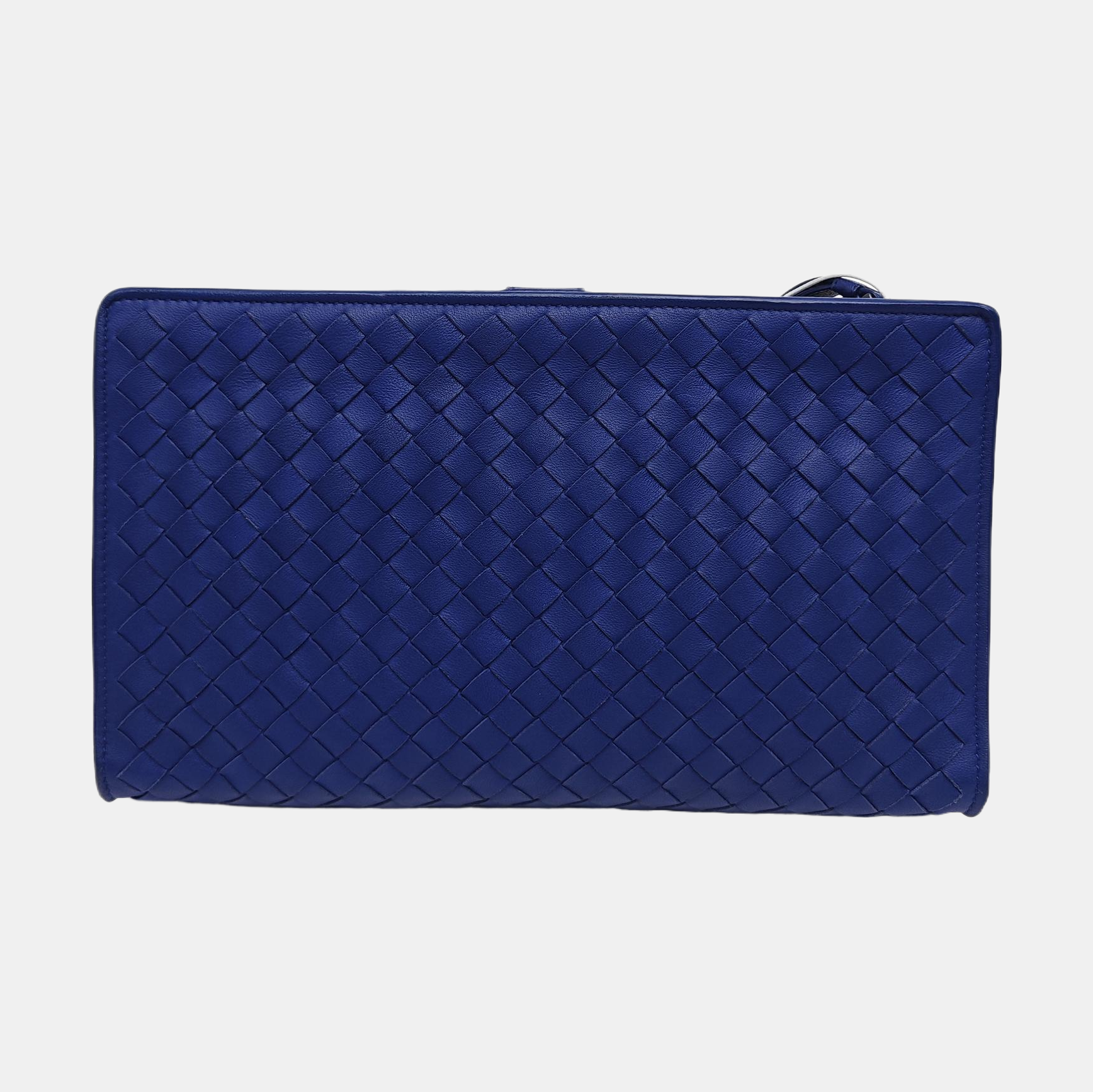 Lambskin Clutch Blue